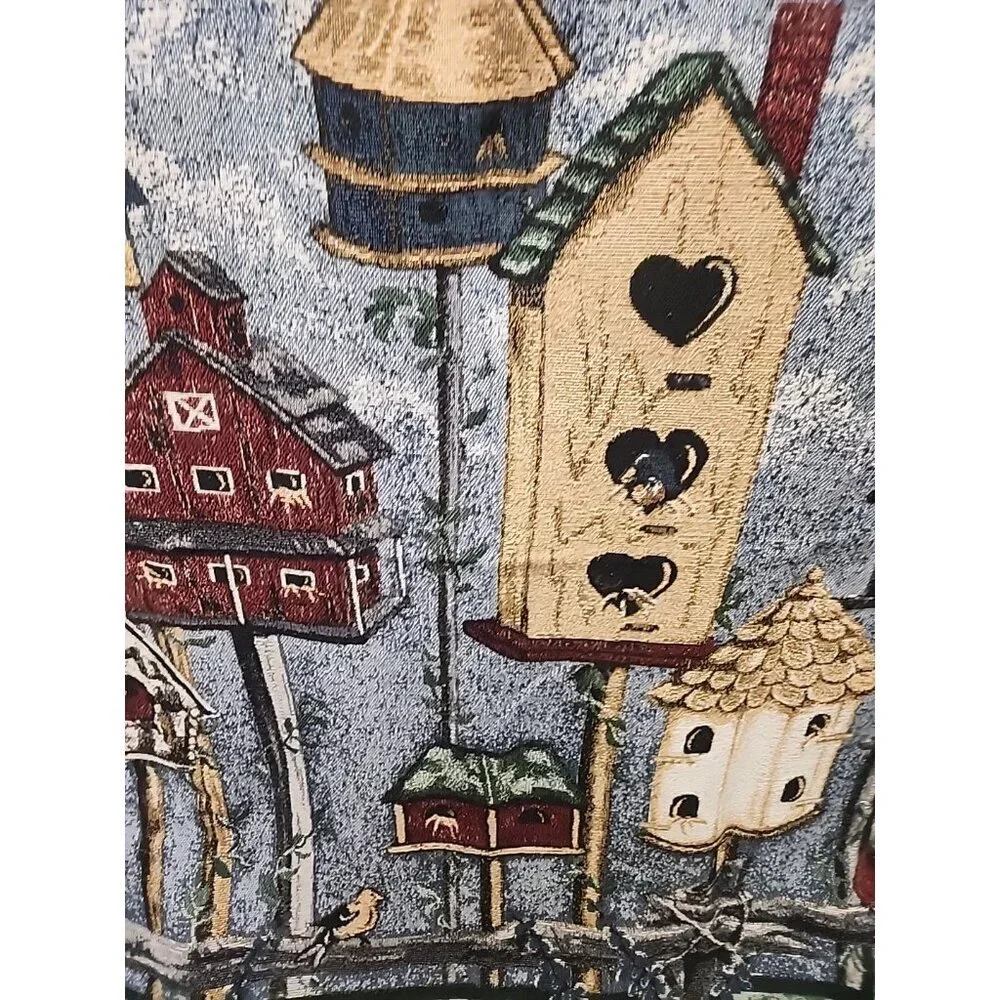 VINTAGE‎ BIRDHOUSES Throw Blanket 63x46